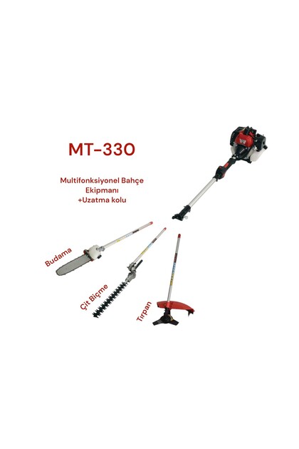 Mt330 Benzinli Multifonksiyonel Bahçe Ekipmanı Budama-çit Biçme-tırpan Ve Uzatma Kolu 33cc 1.2hp