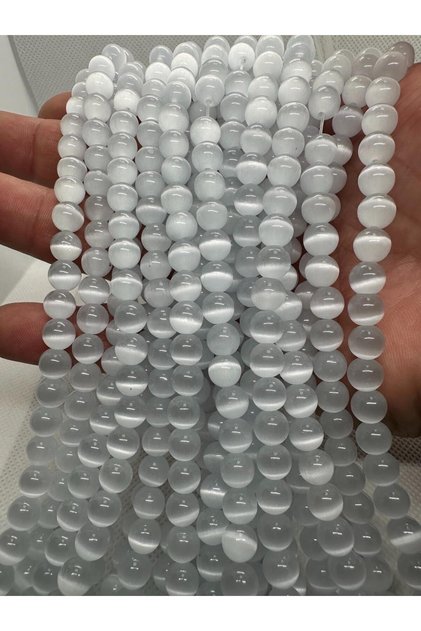Strand of Natural Stone 8mm Cat's Eye 1 Strand