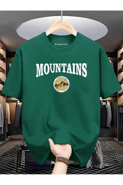 Mountains Printed Oversize T-Shirt