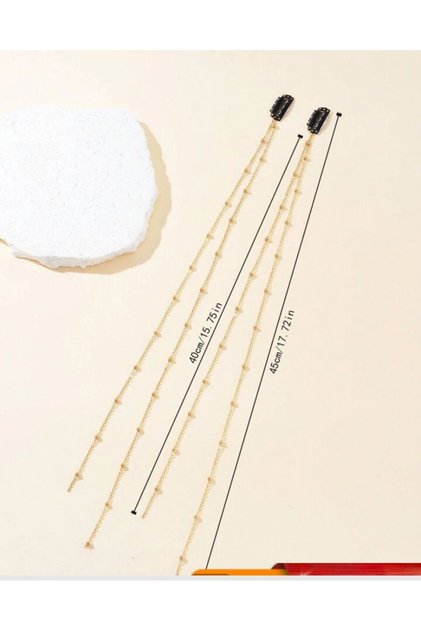 Gold Color Ball Chain Hair Accessory to Complete Your Elegance