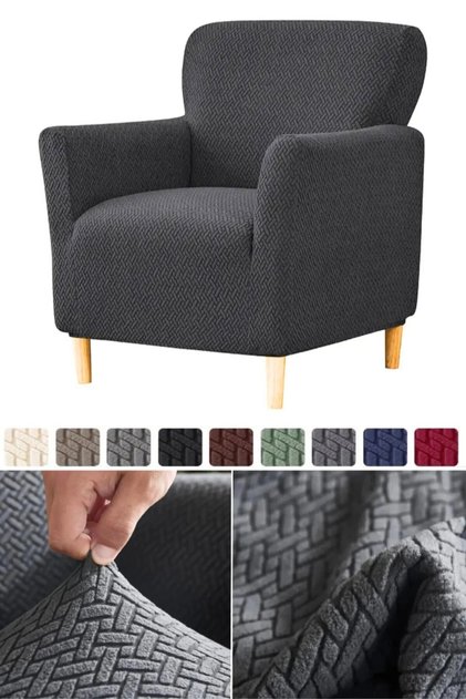 Brick Pattern Sofa Cover Elastic Non-Slip Single Seater Benjer Seat Cover 1 Piece