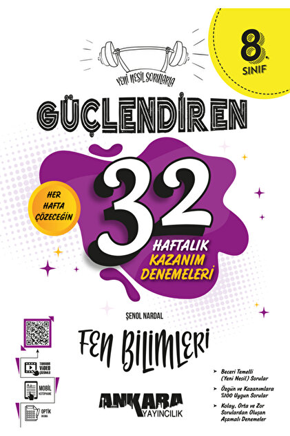 Ankara Yayıncılık 8. Sınıf Güçlendiren 32 Haftalık Türkçe Kazanım Ankara Yayıncılık 8. Sınıf Güçlendiren 32 Haftalık Türkçe Kazanım