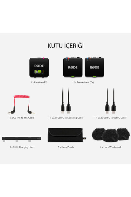 Rode Wireless Go (GEN 3) - Yeni Nesil, 2 Kişilik Kablosuz Yaka