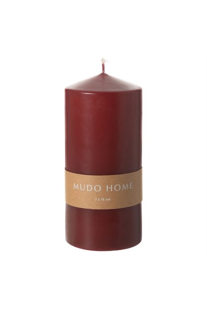 SÜTUN MUM BORDO 7X15CM