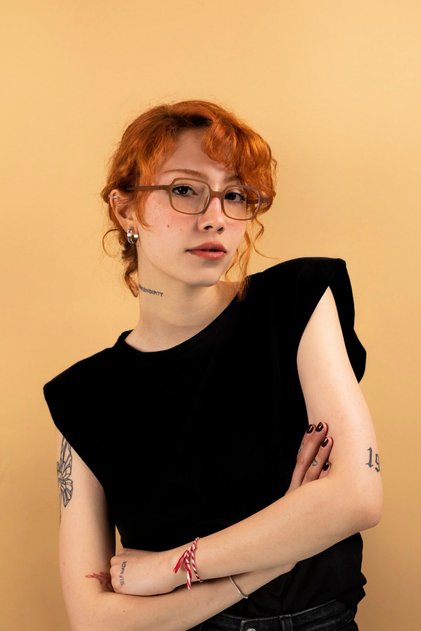 Arwen Matte Cream Blue Light Filtered Screen Glasses