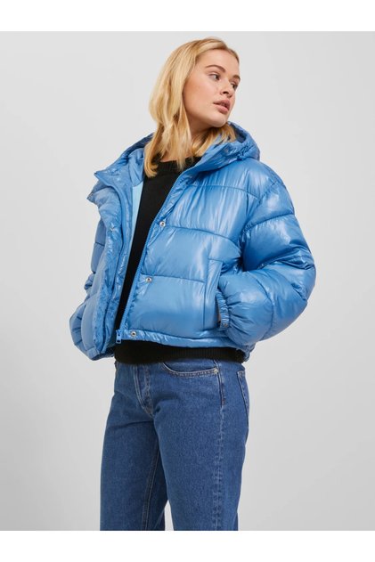 Jack Jones Jxpearl Shıne Puffer Jacket Otw Sn Kadın Mavi Mont