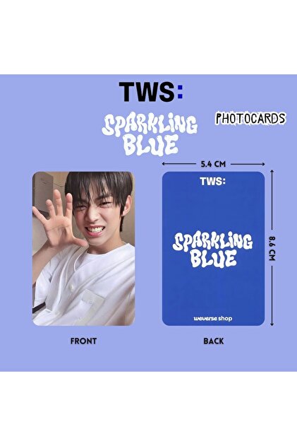 TWS LENTICULAR PHOTOCARD 22枚セット Kpop Dünyasi TWS '' Sparkling Blue '' Photocards Set 2 - Fiyatı