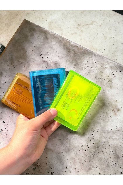 3 Pieces Transparent Unisex Wallet Minimal Card Holder Credit Card Holder Wallet