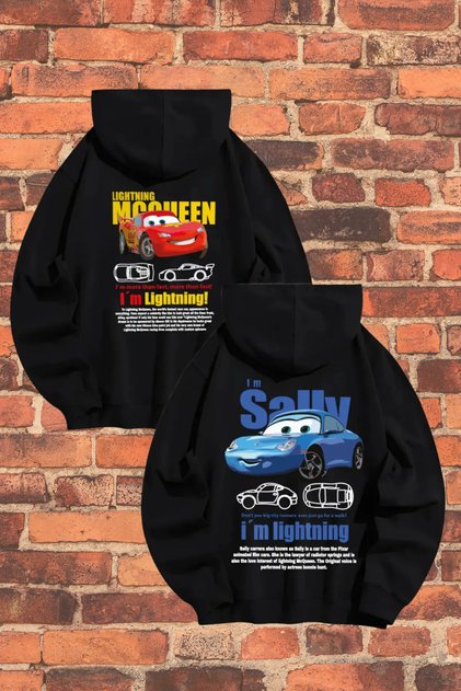 SEVGİLİ KOMBİN Sırt Baskılı Sevgili Çift Kombini Kapüşonlu Sweatshirt 2 li TakıM