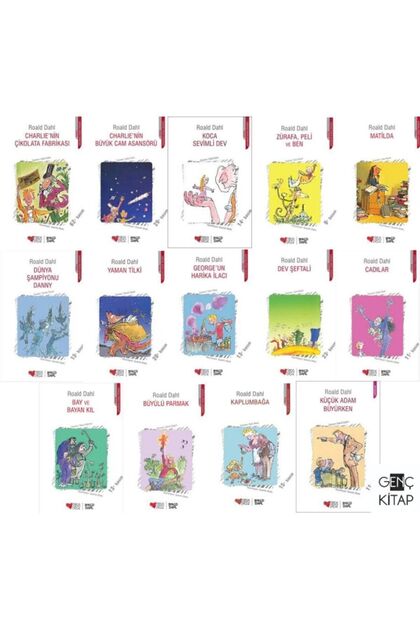 Can Yayınları Roald Dahl 14 Kitap Set Can Yayınları Charlıenin