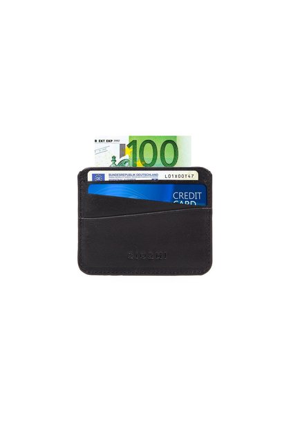 Genuine Leather Black Card Holder - Boris B1