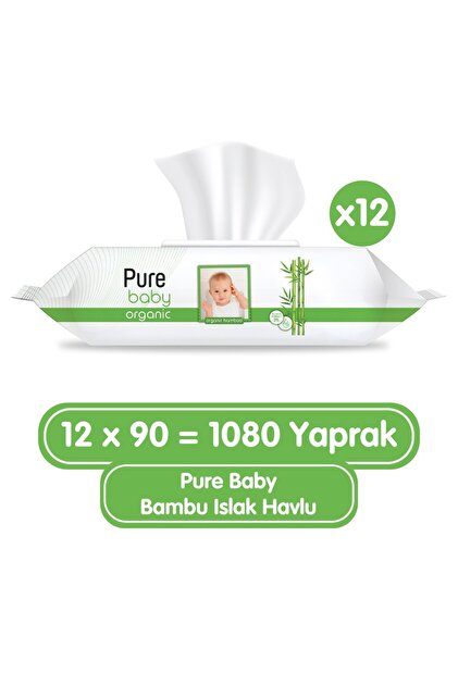 Organik Bambu Özlü Islak Havlu 12×90 (1080 YAPRAK)