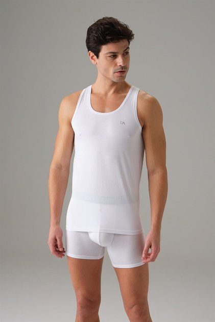 Men's Thick Strap 96% Cotton Fabric Undershirt 2031