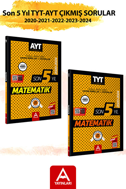 A Yayınları TYT-AYT Son 5 Yıl Matematik Çıkmış Sorular Seti Ders