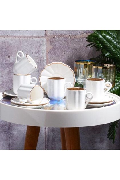 Kosova New Bone China 6-Piece Modern Coffee Cup Set