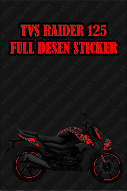 TVS Raider 125 Sticker Set Full Sticker REFLEKTÖRLÜ KIRMIZI