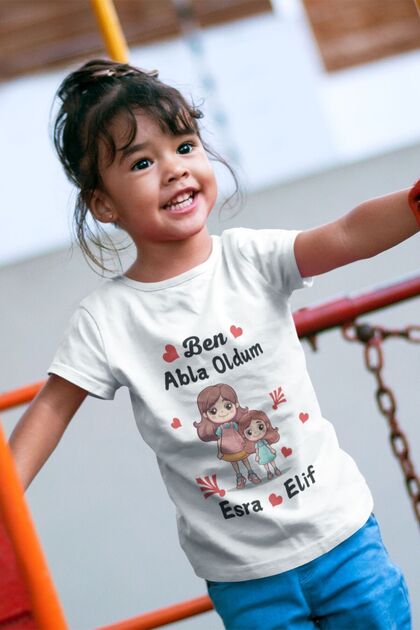 Asilcomkids Abla Oldu yazılı Kişiye Özel Çocuk Tişörtü - Fiyatı