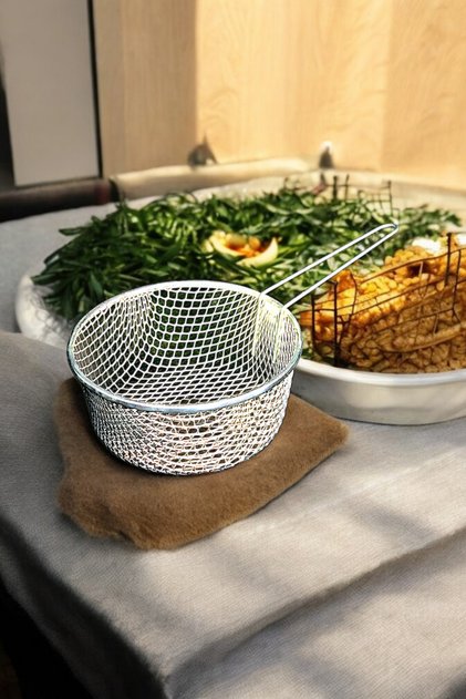 20 Cm Tencere Için 18 Cm Çaplı Fritöz Kızartma Cips Teli Hareketli Tel