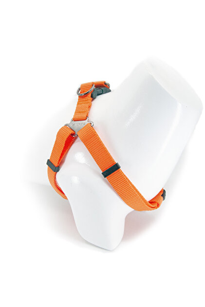 Step-in dog harness - durable, adjustable, and easy to put on - orange