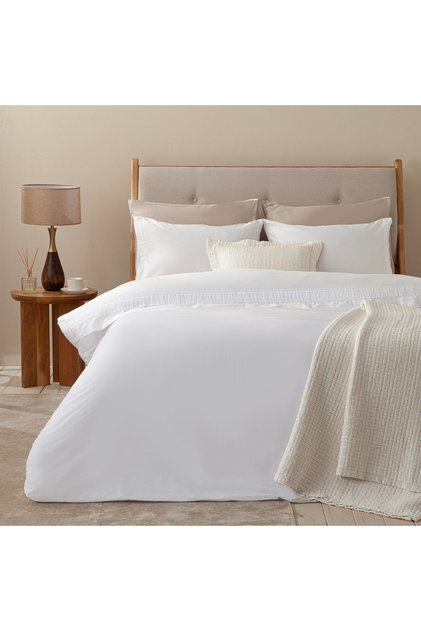 Etape 100% Cotton King Size Duvet Cover Set 230X220 cm White