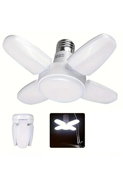 Pervane Led Ampül 60W 6000 Lümen Süper Güçlü E27 Lamba A++ Beyaz Işık 4+1