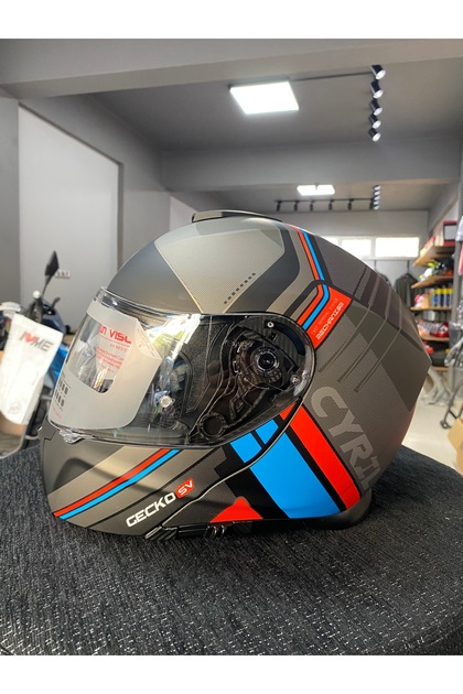 CYRIL HELMETS ÇENE AÇILIR GÜNEŞ VİZÖRLÜ FU403SV GECKO SV EPIC B1