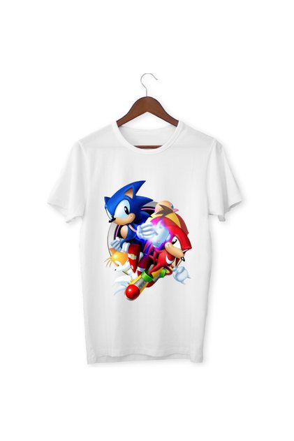 Sonic T-Shirts White Unisex T-Shirt Sonic Kids Adult T-Shirt
