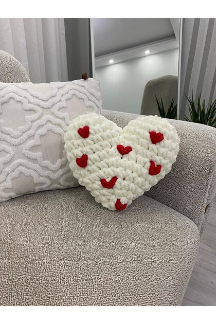 Özel Günlere Özel Kalp Desenli Yastık-Kalp Şeklinde Romantik Dekoratif Yastık / Aşk Dolu