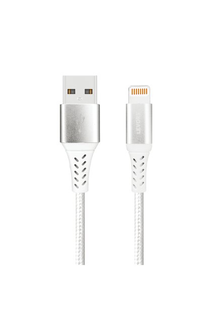 كابل USB إلى Lightning من النايلون معتمد من MFI بطول 1.8 متر - أبيض