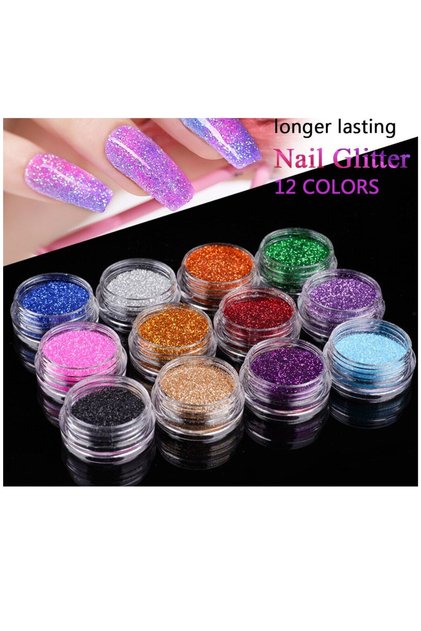 Nail Glitter 12 Li Sim Tırnak Süsleme Seti