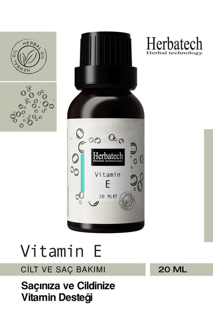 Pure Vitamin E Serum 20 ml - Hair, Skin, Eyelash and Nail Care Oil - Nourishing and Repairing