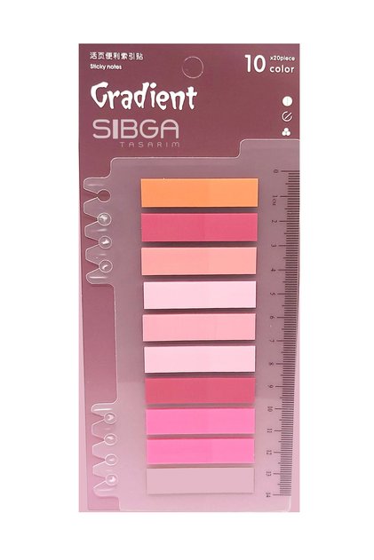 Transparent Colored Post-It Note Paper - 200 Sheets Bookmark Sticker