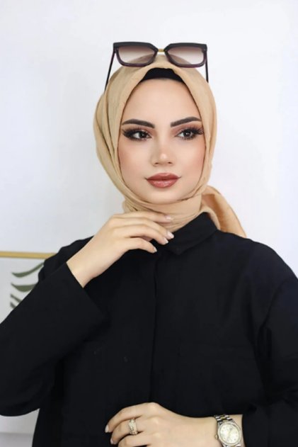 Women's Hijab Practical Bamboo Cashmere Scarf Honey Color