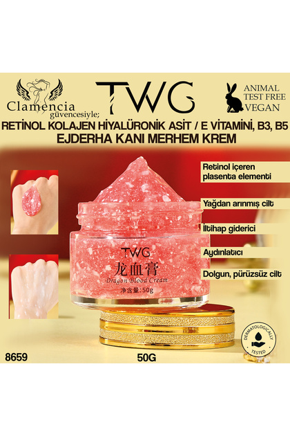 twg Dragon Blood Krem Ejderha Kanı Bitkisi,Collagen, Vitamin E,B3