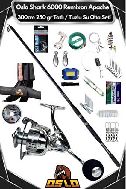 Oslo Shark 6000 Remixon Apache 360cm 250gr Tatlı/Tuzlu Su Olta