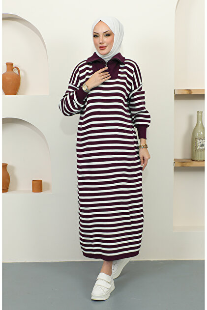 burgundy pinafore dress Burgundy Side Tie Modest Dress | Best Place To Buy Modest Dress Online main image 1