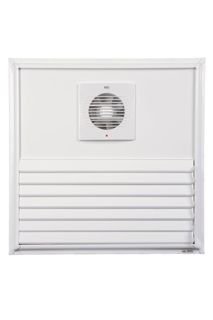 35X35 White Aluminum Surface Bonding Grille with Aspirator (Ventilation - Fan)
