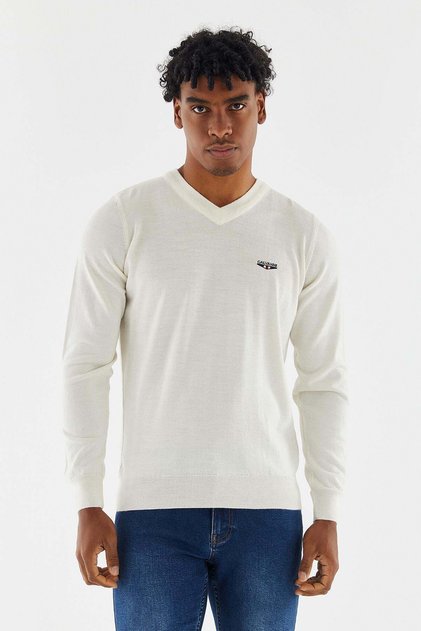Erkek Kırık Beyaz Kazak - Sıpınde Off White