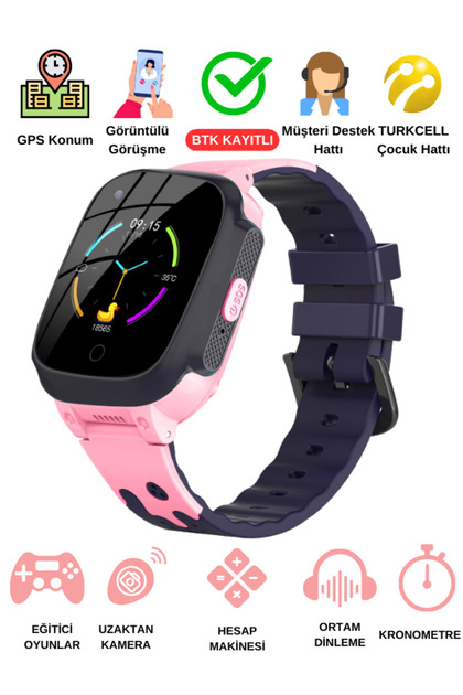 JETZU 4g Görüntülü Konuşma Özellikli Ve Gps Konum Takipli Akıllı