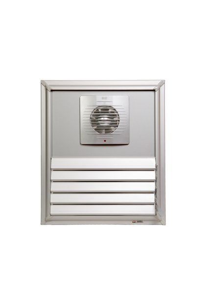Anodized Matte Chrome Aluminum Surface Bonding Grille with 25X35 Aspirators (Ventilation - Fan)