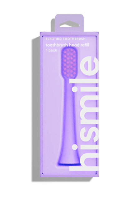 Electric Toothbrush Replacement Heads, Purple, 1 Pack – Soft-Tapered Bristles for Effective Cleaning, Colour-Matched, Compatible with 3-Mode Electric Toothbrush, Vegan