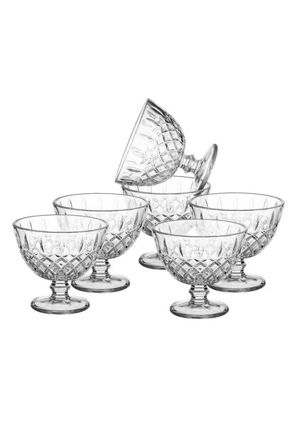 Glass yogurt set, 6 pieces