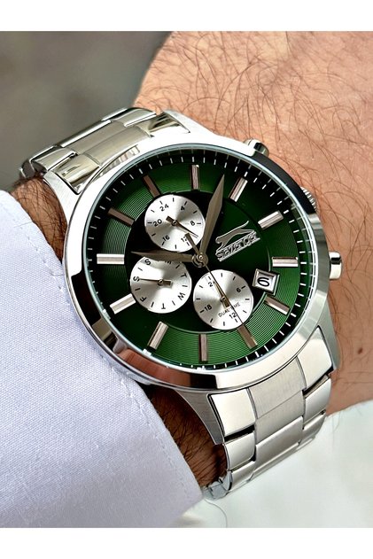 Functional 5 Atm Water Resistant Steel Band Men's Wristwatch 1800