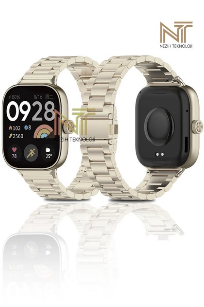 Xiaomi Redmi Watch 4 / 5 / 6 / Band 8 Pro / 9 Pro / 10 Pro Watch 6 Active / Lite Uyumlu Ayarlanabilir Paslanmaz Metal Baklalı Kordon