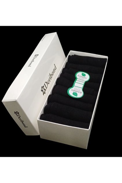 Black Men's Socks 9 Pieces Bamboo Socks, Booties Socks Ankle Socks