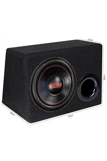 SH TICARET Stab St-12 Oto Bass Subwoofer Kabinli 30cm 1000 Watt