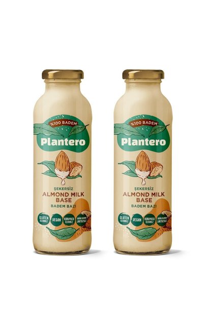 2'li Set Badem Sütü Bazı Konsantre Bitkisel Süt (250GR, 6 LT SÜT, %100 BADEM, 25 BARDAK)