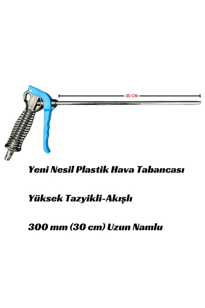NTTHA3 Yeni Nesil Plastik Hava Tabancası Yüksek Akışlı Uzun Namlu 30 cm