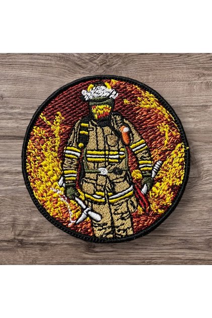 İtfaiyeci Ateş Insan Figürü Patch Arma - 8 Cm