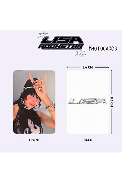 Kpop Dünyasi BLACKPINK Lisa '' Rock Star '' Photocards Set 2